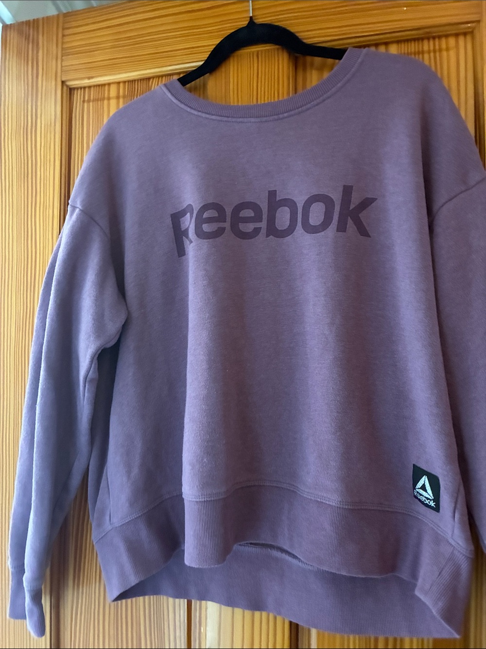 Reebok Mauve Scoop-Neck Logo Sweatshirt